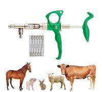 Adjustable Vaccine Syringe Pump, Semi-Automatic Injector for Fixed Dose Medicine Dispenser, Suitable for Goose, Pig, Bull, Sheep, Poultry