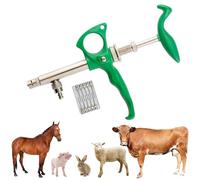 Adjustable Vaccine Syringe Pump, Semi-Automatic Injector for Fixed Dose Medicine Dispenser, Suitable for Goose, Pig, Bull, Sheep, Poultry