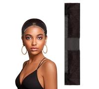 Adjustable Velvet Lace Wig Grip Headband Non-Slip Breathable Wig Band for Secure Elastic Wigs Band to Hold Wigs In Place Comfortable Fit Ideal for Hair（Brown）
