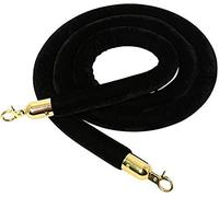 Adjustable Velvet Rope Barrier 2-10 ft with Hooks Elegant Black Queue Line for Crowd Control Perfect for Hotels Theaters and Event Management