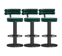 Adjustable Velvet Swivel Bar Stools with Back, Counter Height Stools for Kitchen Island & Pub, Comfortable Barstools for Dining Room & Home Bar, Modern Design
