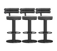 Adjustable Velvet Swivel Counter Height Bar Stools with Back, Stylish Barstools for Kitchen Island & Pub, Comfortable Counter Chairs for Dining & Entertaining