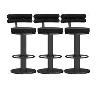 Adjustable Velvet Swivel Counter Height Bar Stools with Back - Stylish Barstools for Kitchen Island, Pub, Dining Room - Modern Comfortable Seating