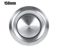 Adjustable Vent Grille Cover in Stainless Steel, 304 Material, Round Exhaust Vent for Wall or Ceiling, Compatible with 100mm/125mm/150mm Ducts, Silver - for Bathroom, Kitchen, Office Ventilation