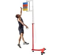 Adjustable Vertical Jump Tester 5.57-11.8 Ft - Floor Standing Jump Measurement Device With Pull Cord Reset For Basketball & Volleyball Training