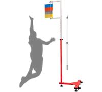 Adjustable Vertical Jump Trainer With Reset Pole & Casters - High Jump Tester For Gym, School, Home Use - Perfect For Adults, Students & Kids Volleyball Practice 1.7-3.2m(5.5-10.5ft)