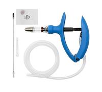 Adjustable Veterinary Metal Feeding Gun 1 Pc 2ml / 5ml Animal Continuous Syringe Veterinary Catheter Chicken Feeding Vaccine Device Free Needle Farm Tool(2ML a)
