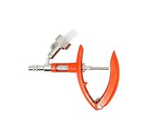 Adjustable Veterinary Metal Feeding Gun 2Ml/5Ml Cattle Livestock Automatic Veterinary Continuous Syringe Animal Injection Adjustable Vaccine For Sheep(Red 2ml)