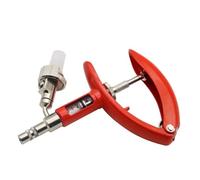 Adjustable Veterinary Metal Feeding Gun Automatic Veterinary Syringe Stainless Steel 2ML/5ML Capacity Dosing Auto Injector Pig Cattle Sheep(2 ml)