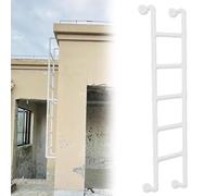 Adjustable Vintage Attic Ladder 30-92 Inch - Cushioned Wall Climb Ladder for Student Beds & Home Decor - Stylish White Space-Saving Solution