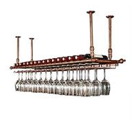Adjustable Vintage Ceiling Wine Rack - Hanging Bottle Holder for Bars & Restaurants, Stylish Wine Storage Solution Holds Glasses