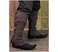 Adjustable Vintage Leg Guard Gaiter, Medieval PU Leather Shin Guard Armor Buckle Viking Knight Shoe Boot Cover, Medieval style, LAPP Medieval style