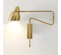 Adjustable Vintage Swing Arm Wall Sconce, 360° Retractable Foldable Wall Lamp, d Industrial Farmhouse Wall Mount Light, Bedside Reading Wall Light Fixture for Bedroom