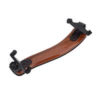 Adjustable Violin Shoulder Rest Firm Frame, Comfortable Curve Design, Rubber Feet, 3/4 4/4 Size, ABS Foam Padding Violin Accessory for Beginners/Professionals, Brown/Black