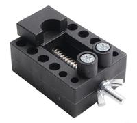 Adjustable Vise Fixing Holder for Watch Repair/ 8-48mm Wide Support Range Handheld Clamp for Jewelry and Hobby Parts/Black Plastic Vice Tool/Square Part Fixture