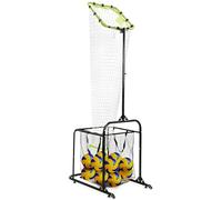Adjustable Volleyball Setter Training Equipment with 90-Degree Six-Speed Net, Portable Wheels & Collection Bags for Serving, Spiking, Setting Skills