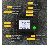 Adjustable Voltage and Current Regulator Module 40W 90W DC Step-Up/Down Power Supply with LCD Display for DIY Projects, Grey(sk40)
