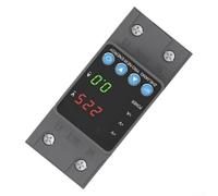 Adjustable Voltage Protector Circuit Breaker DIN Rail Over Under Voltage Protection 40A 63A Dual LED Display for Solar RV Home(B)