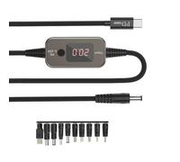Adjustable Voltages USB C To DC5521 Charging Cable PD100W With 10 Conversion Heads For Laptops Routers And Electronics