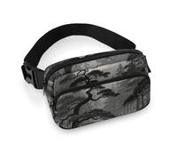 Adjustable Waist Bag Black Forest Japanese Moon Fanny Pack Belt Bag Mini Crossbody Bag for Hands-Free Outdoor, Running
