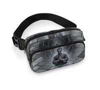 Adjustable Waist Bag Blacklight Seven Chakra Yoga Meditation Fanny Pack Belt Bag Mini Crossbody Bag for Hands-Free Outdoor, Running