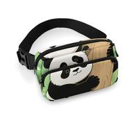 Adjustable Waist Bag Panda Climbs A Tree Fanny Pack Belt Bag Mini Crossbody Bag for Hands-Free Outdoor, Running