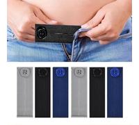 Adjustable Waist Extender, 6pcs Adjustable Elastic Waist Extenders, Elastic Waist Extenders, Elastic Button Extender Pants Waist Extension for Trousers Jeans Pants Slacks Pregnant Trousers