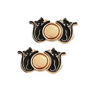 Adjustable Waist Straightener For Pants - 2 Sets Jeans Waist Reducer Clips | Reusable No Swew Button Extender For Loose Belt, Removable Fashion Buckle For Men Women In, Cat, Se référer au descriptif