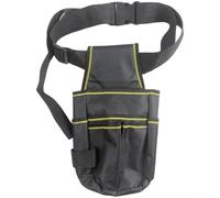 Adjustable Waist Tool Pouch Made from Oxford Fabric with Multiple Pockets to Organize Tools Efficiently on Job Sites (Greenish)