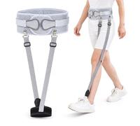 Adjustable Walking Aid Leg Support for Stroke Rehabilitation Hemiplegia, Gait Training Device with Elastic Assist Straps for Ankle Dorsiflexion and Knee Support(L)