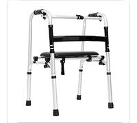 Adjustable Walking Aids/Elderly Rollator Walker/Wheel Rollator Walker/Four Wheel Walker Rollator with Fold Up Removable Back Support Double the Comfort