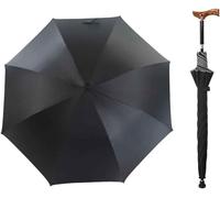 Adjustable Walking Cane Umbrella, Lightweight Windproof Travel Stick with Ergonomic Grip for Hiking, Camping, Daily Support