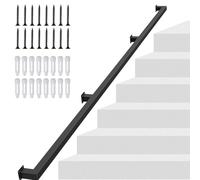 Adjustable Wall il 30-600 cm (1-20 ft) for Indoor Stairs, Anti-Slip Safety Railing for Kids & Elderly, Wall Support, White Finish (525 cm / 17.2 ft)