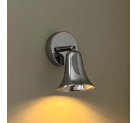 Adjustable Wall Lamp Bell Shape Wall Light Rotating Art Deco Bedside Light Wall Mounted Vintage Industrial Lighting Wall Rustic Metal Porch Light d E27 Night Lamp,Silver
