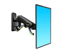 Adjustable Wall Mount for 17 27 Inch LCD TV Gas Spring Aluminum Bracket 180° Rotation Compatible with NB F120 Black Perfect for Home Theater Setup