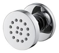 Adjustable Wall Mount Shower Head with 360° Rotation and Massage Jets for Enhanced Bathroom Experience
