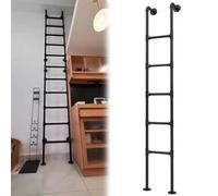 Adjustable Wall Mounted Attic Bunk Bed Ladder - Sturdy Step Ladder for Easy Basement Egress & Outdoor Decks Perfect for Apartments and Small Spaces