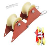 Adjustable Wall-Mounted Folding Pulleys - Effortless Manual Wheel Rope System for DIY Home & Outdoor Projects - Easy to Use Space-Saving Solut