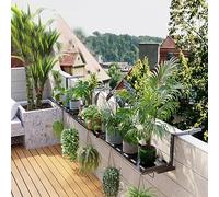 Adjustable Wall-Mounted Folding Table for Balcony & Patio - Space-Saving Outdoor Dining & Workbench - Sturdy Extendable Table 60-120 cm for Terrace Relaxation