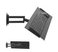 Adjustable Wall-Mounted Keyboard Tray 45/60cm - Swivel Keyboard Arm, Aluminum Keyboard Stand, Space-Saving Keyboard Pull-Out (45x22cm/18x9)