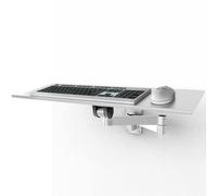 Adjustable Wall-Mounted Keyboard Tray - Space-Saving Pull-Out Shelf with Mouse Pad Support for Home and Office Use