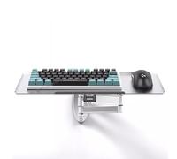Adjustable Wall-Mounted Keyboard Tray with Rotatable Mouse Bracket 18-24 Inch Sit-Stand ping Platform for Home Office Cuter Holder