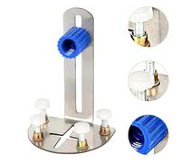 Adjustable Wall-Mounted Level Bracket for Tools, Stainless Steel 11.5 cm x 6 cm x 11.5 cm, Silver, with 15 mm and 6 mm Interfaces, Compact and Portable Jig for DIY and Professional Use