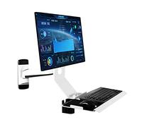 Adjustable Wall-Mounted Monitor Stand - Ergonomic VESA Bracket with Mechanical Arm for PC Screens - Full Motion Desk Mount for Workspace Efficiency
