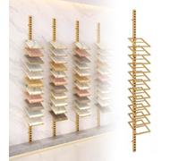 Adjustable Wall-Mounted Tile Display Rack Versatile Metal rage Shelf for Ceramic & Wood Samples Push-Pull Floor for Home & Showroom Use