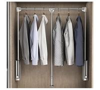 Adjustable Wall-Mounted Wardrobe Slide Rail Soft Reset Lifter Pull Rod for Closet Storage 660-890mm Wardrobe Guide Rail for Easy Organizing and Space Saving