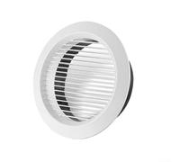 Adjustable Wall Ventilation Grille 75 200mm Round ABS Material for Interior Rooms, Featuring Rotating Button and Easy Cleaning Panel (75mm)
