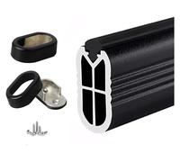 Adjustable WallMounted Clothes Hanging Rod 50160cm Sturdy Black Design Perfect for Organizing Clothing Ideal for Home & Retail Display Solutions