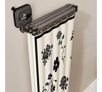 Adjustable WallMounted Shower Curtain Foldable Linen Shower Screen with Extendable Rod for Bathroom Bathtub & Dressing Room 2Pack