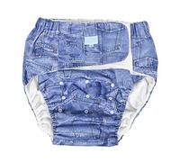 Adjustable Washable Adult Diaper Reusable Incontinence Nappy Pants Gray for Elderly Care (A09 Vaquero)